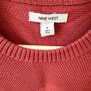 Nine West Women's Burgundy Crew Neck Sweater
